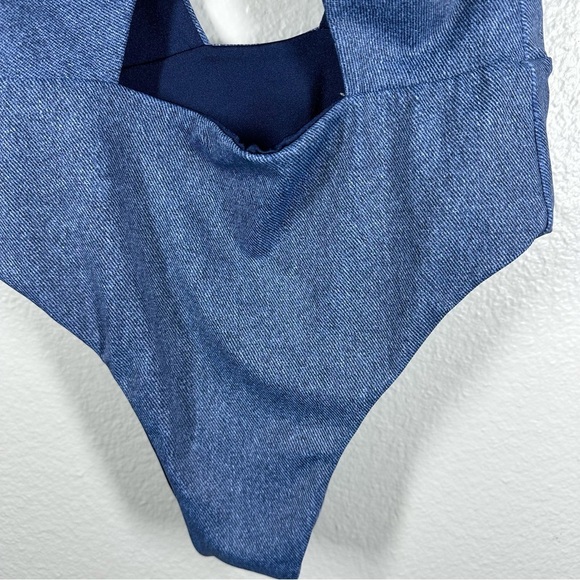 Dbrie Lola‎ One Piece Swimsuit Women's Medium Blue Jean Wash Vacation Beach - Picture 4 of 7